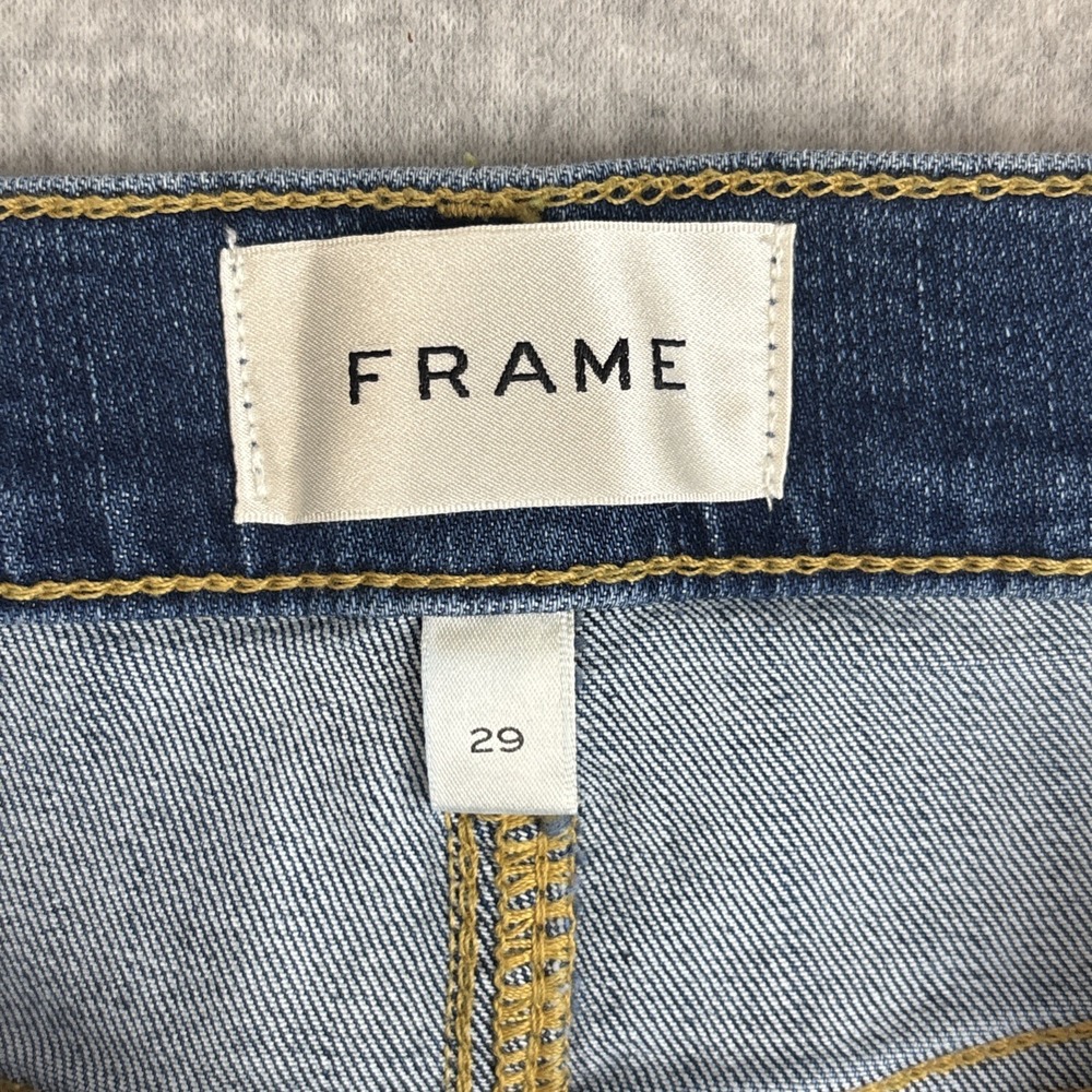 FRAME Le Sleek Straight Leg Jeans Size 29 High Rise - Picture 2 of 10